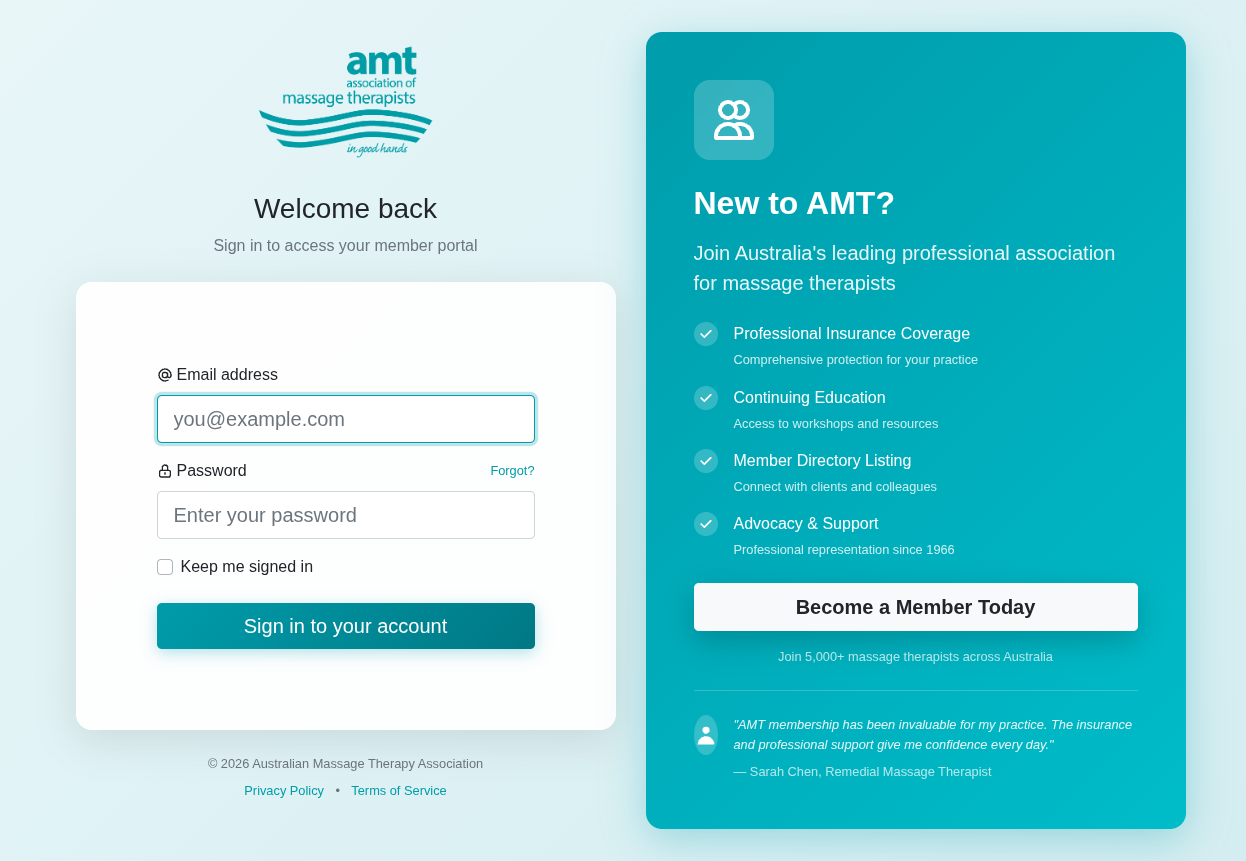 AMT member portal